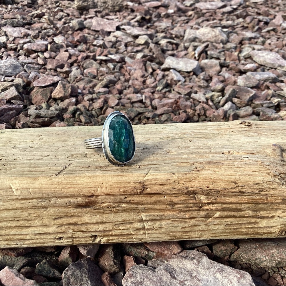 Sterling Silver and Kyanite Ring,Size 9.25